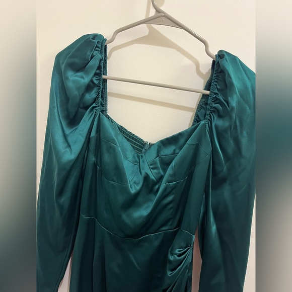 Reformation Rey Silk Long Sleeve Midi Dress 4 - Picture 4 of 10